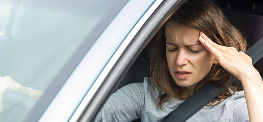 patient needing headache treatment in Tarrytown for auto accident injury relief